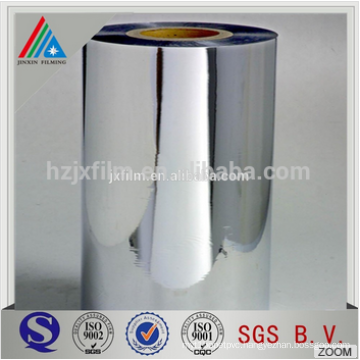 Lamination/print Vacuum Metallized PET film VMPET for flexible packaging 6-150 mic